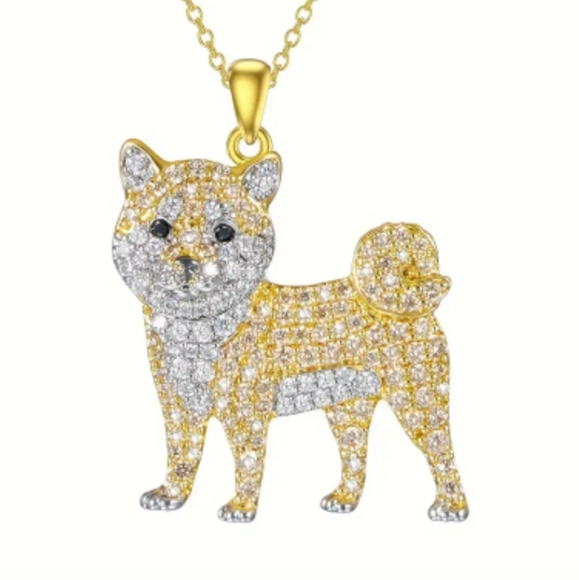 NEW! Cubic Zirconia Shiba Inu Keychain/Bag 👜🎒 Charm & Jewelry Pendant ~ 🎁🐾🐕 - Picture 6 of 15